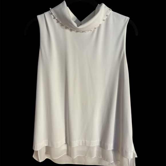 LARGERFELD SLEEVELESS BLOUSE M - Picture 1 of 3
